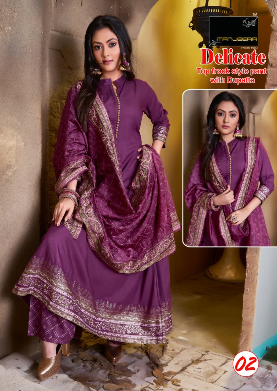 Manjeera Delicate Festive Wear Wholesale Readymade Salwar Suits